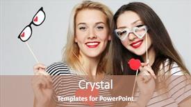  Presentation with two people holding hands - Beautiful PPT layouts featuring lifestyle friendship and people concept backdrop and a coral colored foreground