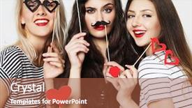  Presentation with friendship - Theme enhanced with lifestyle friendship and people concept background and a red colored foreground