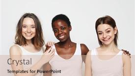  Presentation with friendship - Cool new PPT theme with lifestyle-friendship-and-people-concept backdrop and a coral colored foreground