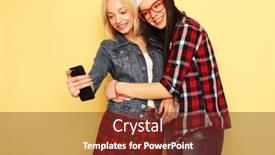  Presentation with friendship - Presentation having lifestyle-friendship-and-young-people background and a tawny brown colored foreground