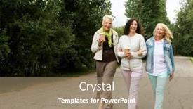  Presentation with old people - Presentation theme enhanced with lifestyle-friendship-old-people background and a  colored foreground