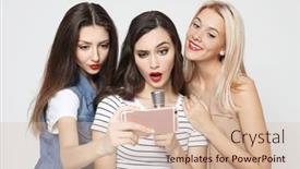  Presentation with happiness - Presentation theme with lifestyle-happiness-emotional-and-people background and a  colored foreground