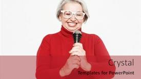  Presentation with singer - Presentation theme consisting of lifestyle-hobby-and-old-people background and a crimson colored foreground