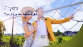  Presentation with multi racial - Theme enhanced with lifestyle multi racial background concept background and a sky blue colored foreground