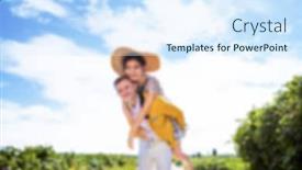  Presentation with multi racial - Colorful theme enhanced with lifestyle multi racial background concept backdrop and a sky blue colored foreground