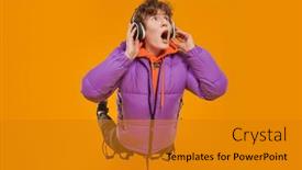  Presentation with bright yellow - PPT layouts consisting of lifestyle-of-the-modern-teenager background and a  colored foreground