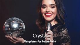  Presentation with disco - PPT theme featuring lifestyle-party-and-people-concept background and a  colored foreground