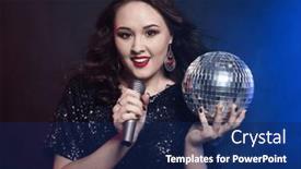  Presentation with disco - PPT theme having lifestyle-party-and-people-concept background and a  colored foreground