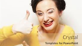  Presentation with lifestyle - PPT theme with lifestyle-people-and-emotional-concept background and a yellow colored foreground