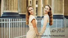  Presentation with friendship day - Slide deck having lifestyle-people-and-friendship-concept background and a coral colored foreground