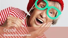  Presentation with fall party - Slides having lifestyle-people-and-party-concept background and a coral colored foreground