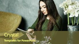  Presentation with tehnology - Amazing PPT layouts having lifestyle people and tehnology concept backdrop and a  colored foreground