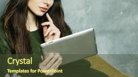  Presentation with tehnology - Amazing presentation theme having lifestyle people and tehnology concept backdrop and a tawny brown colored foreground