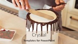  Presentation with decorate - Presentation theme consisting of lifestyle-people-cooking-and-freelance background and a coral colored foreground