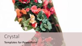  Presentation with lens - Beautiful slide deck featuring lifestyle-portrait-of-pretty-woman backdrop and a soft green colored foreground