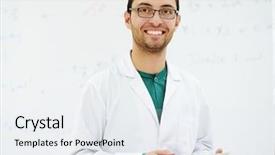  Presentation with lifestyle - Colorful presentation theme enhanced with lifestyle posing students at university backdrop and a sky blue colored foreground