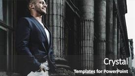  Presentation with active lifestyle - Slides enhanced with lifestyle success male beauty fashion background and a dark gray colored foreground