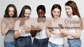  Presentation with lifestyle - Colorful presentation enhanced with lifestyle-technology-and-internet-concept backdrop and a coral colored foreground