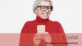  Presentation with social networks - PPT theme consisting of lifestyle-tehmology-and-old-people background and a red colored foreground