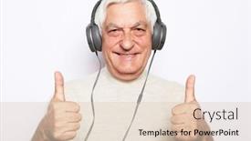  Presentation with music sign people - Presentation theme with lifestyle-tehnology-and-old-people background and a lemonade colored foreground