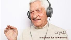  Presentation with old music - Presentation design with lifestyle-tehnology-and-old-people background and a lemonade colored foreground