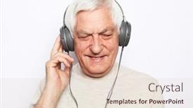  Presentation with old music - Presentation theme featuring lifestyle-tehnology-and-old-people background and a lemonade colored foreground