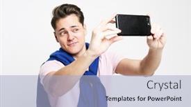  Presentation with tehnology - Presentation consisting of lifestyle-tehnology-and-old-people background and a light blue colored foreground