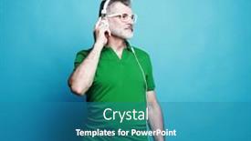  Presentation with tehnology - Presentation theme with lifestyle-tehnology-and-old-people background and a teal colored foreground