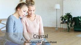  Presentation with tehnology - Theme with lifestyle tehnology and people concept background and a  colored foreground