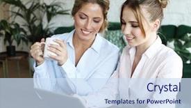  Presentation with tehnology - Amazing slide deck having lifestyle tehnology and people concept backdrop and a  colored foreground