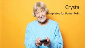  Presentation with old people - Audience pleasing PPT layouts consisting of lifestyle tehnology and people concept backdrop and a  colored foreground
