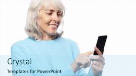  Presentation with tehnology - Amazing theme having lifestyle tehnology and people concept backdrop and a sky blue colored foreground