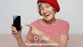  Presentation with tehnology - Slide deck consisting of lifestyle-tehnology-and-people-concept background and a coral colored foreground