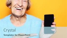  Presentation with tehnology - Colorful slide deck enhanced with lifestyle-tehnology-and-people-concept backdrop and a cool aqua colored foreground