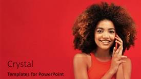  Presentation with tehnology - PPT theme having lifestyle-tehnology-and-people-concept background and a red colored foreground