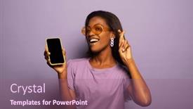  Presentation with tehnology - Presentation consisting of lifestyle-tehnology-and-people-concept background and a coral colored foreground