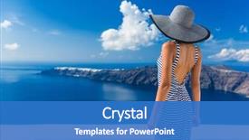  Presentation with fancy dress - PPT theme having lifestyle wearing dress on holiday background and a teal colored foreground