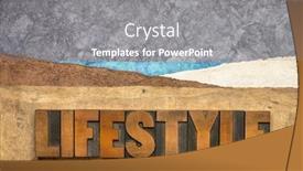  Presentation with vintage paper - Slide set with lifestyle-word-in-vintage-letterpress background and a gray colored foreground