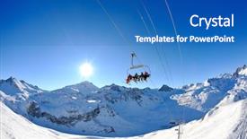  Presentation with snow day - Colorful presentation theme enhanced with greek coast of aegean sea at sunrise near holy mountain athos chalkidiki greece backdrop and a tawny brown colored foreground