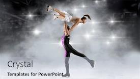  Presentation with duo - Presentation design featuring lift-duo-figure-skating background and a lemonade colored foreground
