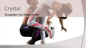  Presentation with figure skating - Slide deck enhanced with lift-duo-figure-skating background and a soft green colored foreground