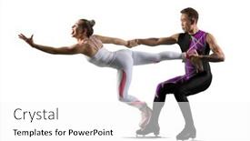  Presentation with figure skating - Amazing PPT theme having lift-duo-figure-skating backdrop and a white colored foreground