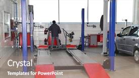  Presentation with lift - Slides featuring lift in the car-care background and a coral colored foreground