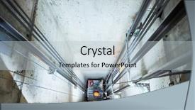  Presentation with elevator - Cool new slides with lift machinist repairing elevator backdrop and a light blue colored foreground