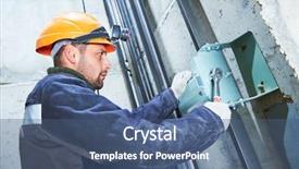  Presentation with lift - Amazing slide deck having lift mechanism in elevator shaft backdrop and a ocean colored foreground