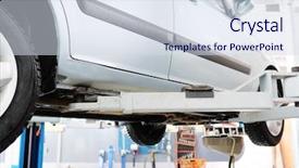  Presentation with automotive - Slides enhanced with lift prepared to repair background and a sky blue colored foreground