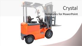  Presentation with image recognition for - Slide set featuring lift truck - image of isolated loader background and a  colored foreground