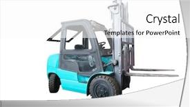  Presentation with under ground cable - Audience pleasing slide deck consisting of lift truck - image of loader backdrop and a white colored foreground