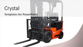  Presentation with monarch butterfly isolated on white - Amazing slide deck having lift truck - loader isolated under the white backdrop and a white colored foreground
