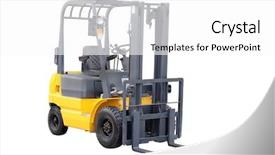  Presentation with octopus on isolated white - PPT theme consisting of lift truck - loader isolated under the white background and a white colored foreground